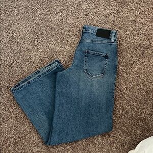 DKNY Women's Blue Wide Leg Jeans